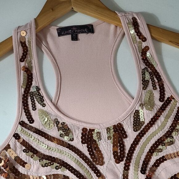 Almost Famous Pink Sequin Tank Top - Picture 3 of 12